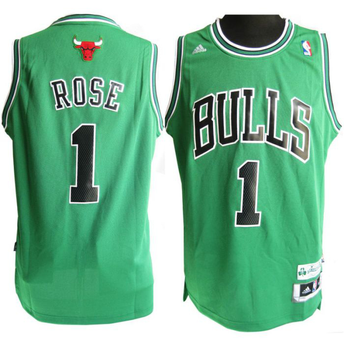 Men NBA Chicago Bulls 1 Rose green Game Nike Jerseys